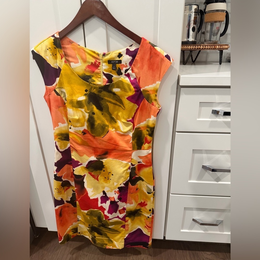 Apt. 9 Floral Sheath Dress in Yellow & Orange